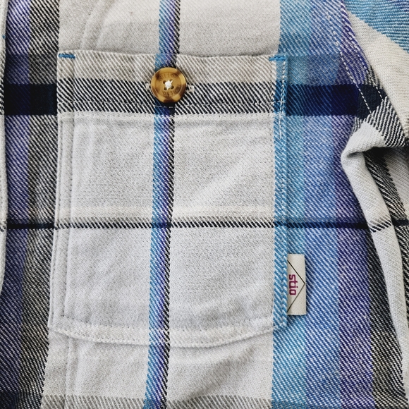 STIO | Hutkeeper Misty Cloud Plaid flannel pocket button up shirt - Picture 3 of 12